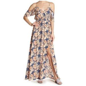 Rokoko By Dazz Floral Full Length Maxi Dress with Slit Size S